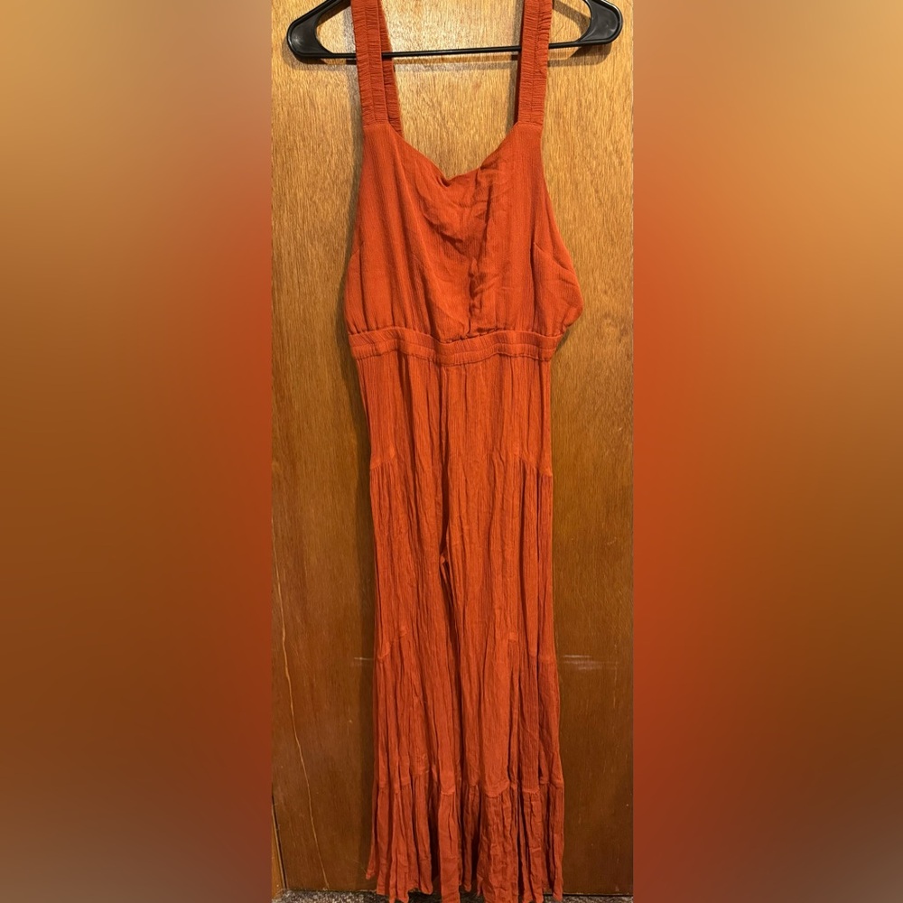 Free People Rust Jumpsuit